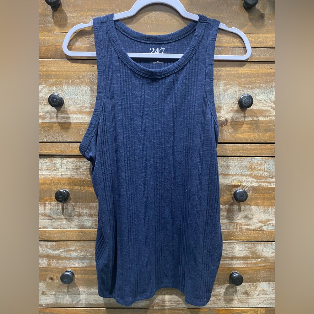 Maurices Navy Ribbed Tank Top